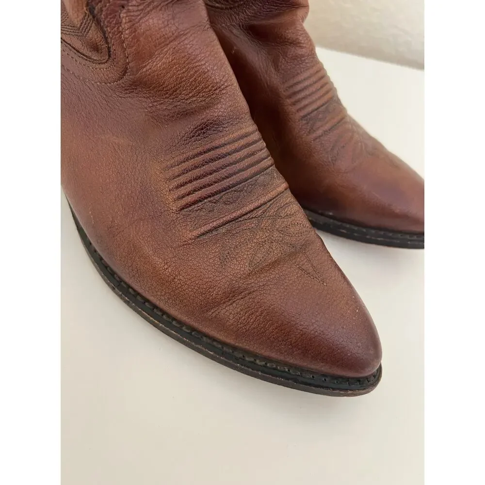 Dan Post Cowboy Boots Brown Leather Western Pointed Toe Men’s 9D Rodeo Ranch